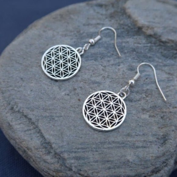 Flower of Life Earrings - Picture 3 of 4